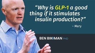 “If the goal is to keep insulin low, why is GLP-1 good, since it stimulates insulin production?”