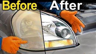 How To Restore Headlights PERMANENTLY ( Better Than a BRAND NEW Headlight )