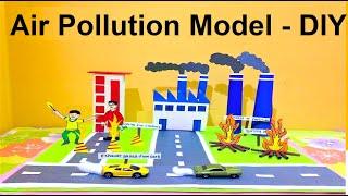 air pollution model making 3d - diy - how air get polluted - science project - howtofunda | still