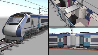 Explaining Indian most famous train Vande Bharat Express 3D