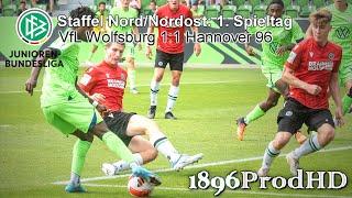 A-Junioren Bundesliga Nord/Nordost | 1. Spieltag | VfL Wolfsburg 1:1 Hannover 96 | ᴴᴰ