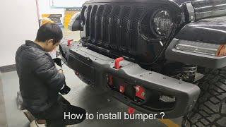 The Installation of Jeep Wrangler JL Rubicon Front Bumper | 2022 wrangler bumper modify jeep bumper