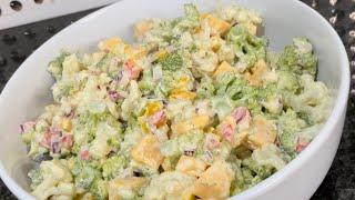 BROCCOLI AND CHEESE SALAD | #BROCCOLISALADRECIPE | #HEALTHYSALADRECIPE