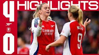 A perfect display! | HIGHLIGHTS | Arsenal vs Aston Villa (4-0) | Russo x2, Mead, Blackstenius | WSL