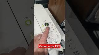 Canon error E22