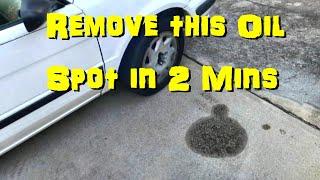 Remove an Oil Spot from Driveway in 2 minutes