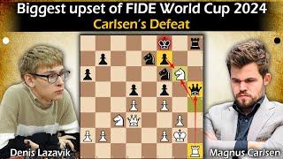 Biggest upset of FIDE World Cup 2024 | Lazavik vs Carlsen 2024