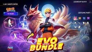 NARUTO LEGENDARY BUNDLE FULL REVIEW | NEW EVO BUNDLE EVENT FF | FREE FIRE NEW EVENT | FF NEW EVENT