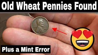 Old Wheat Pennies and a Penny Error Found - Penny Hunt and Fill 186