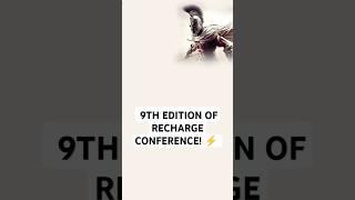 It’s BIGGER. It’s BOLDER. It’s the 9TH EDITION OF RECHARGE CONFERENCE! #churchgist
