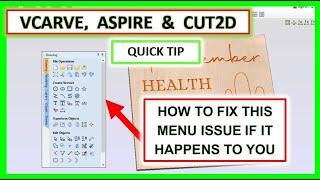 Vectric Quick Tip You Didn't Know About Menu [Vcarve, Aspire & Cut2D]
