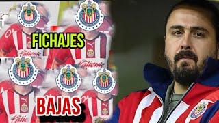 CONFIRMADAS ALTAS Y BAJAS CHIVAS 2025 CHIVAS REFUERZOS 2025