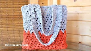 Super Easy Crochet Tote Shoulder Bag Step by Step Tutorial