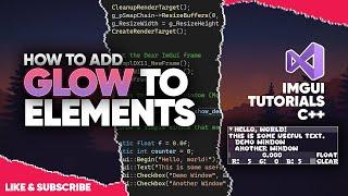 [Dear ImGui C++] Adding Visual Glow Effects to ImGui Elements