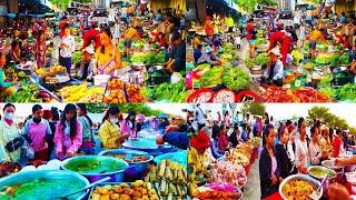 Amazing Street Food Tour in Cambodia - City from Breakfast, Snacks, Fish, Vegetable, Meat Market