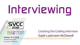 Cracking the Coding Interview at Silicon Valley Code Camp 2018