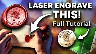 Laser Engraving 3D Brass Stamps for Wax Seals – Full Tutorial