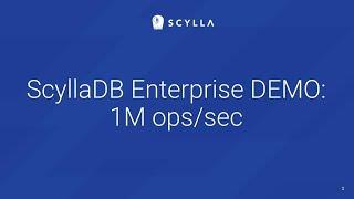 ScyllaDB Enterprise 1 million ops/sec DEMO with Terraform and AWS