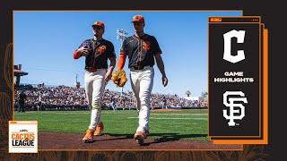 Late Home Run Completes Comeback Win vs. Guardians | San Francisco Giants Spring Training Highlights