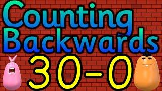 COUNTING BACKWARDS from 30 | Count Back from 30-0 | Miss Ellis