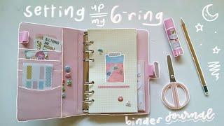 Setting up my 6-ring binder journal!