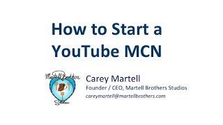 How to Start a YouTube Network : A Guide