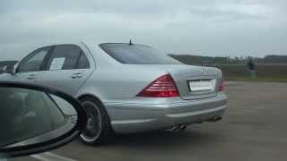 Uncut Mercedes S65 AMG W220 vs Porsche 911 Turbo Tiptronic 997 50-290 km/h