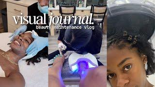 beauty maintenance vlog :: facial, loc retwist, wax, pedi + DIY mani [i love taking care of myself]