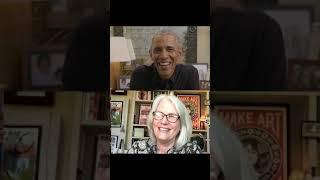 President Barack Obama visits Karen Hayes of Parnassus Books in Nashville, TN