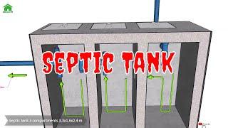  How to septic tank work | 3 compartments septic tank | Green House Construction