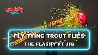 FLY TYING TROUT  FLIES - PRO STAFF ON THE BENCH: THE FLASHY PT JIG NYMPH WITH BRENT SCHLENKER