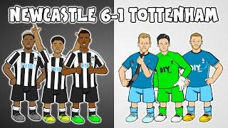 6-1! NEWCASTLE vs SPURS (Goals Highlights Isak Murphy Joelinton Wilson)