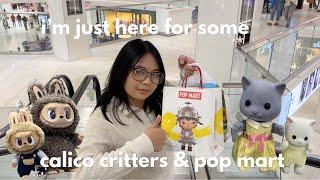 spend a day with me hunting for calico critters & pop mart + unboxing ⋆