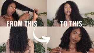 HOW I TRIM MY ENDS FOR BETTER LOOKING CURLS! + What Products I Use To Define My Curls