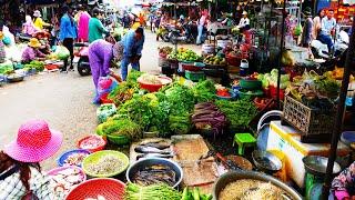 Amazing Street Food Tour in Cambodia Countryside and City - Svay Rieng Market and City Market