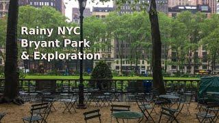 LIVERainy Cloudy NYC - Bryant Park Explore - Twins Travel #foodie  #nyc