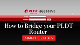 How to Bridge PLDT Router | huawei echolife HG8145V5 | HOO Basics