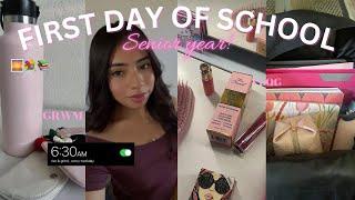 First day of school  | senior year! grwm, ootd, vlog & more