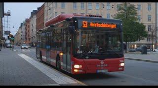 Sweden, Stockholm, bus 53 ride from Odenplan to Norra Bantorget