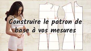 Comment faire un patron de base corsage [haut / buste] pour femme - Couture Facile Mimi