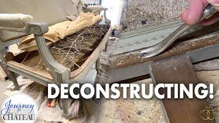 18th Century Settee DECONSTRUCTED - DIY French Chateau Furnishings