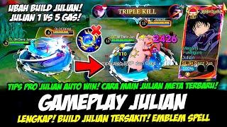 TIPS PRO JULIAN TERBARU + CARA HERO JULIAN SAKITBUILD JULIAN TERSAKITGAMEPLAY JULIAN TOP GLOBAL