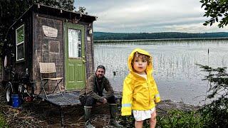 2 Days in a WILDERNESS CABIN with my 1-Year Old | Remote Camping