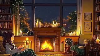 Happiness is homemade | Lofi chill beats with fireplace to relax/study to [lofi hip hop beats]