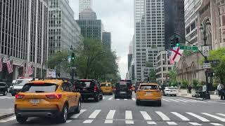 Driving in Park Avenue Boulevard  New York City Tour — Midtown Manhattan