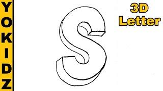 3d letter S | 3D Letter Drawing | 3D Letter Drawing S