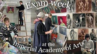 Exam week at the Imperial Academy of Arts + examination exhibition /Art student life VLOG/