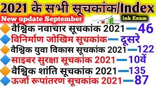 सूचकांक 2021| 2021 ke sabhi Suchkank| India rank in various index| Current Affairs 2021 Suchkank| GK