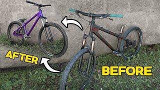 BIKE RESTORATION - $90 Mountain Bike Turned Into A Sick Jump Bike!