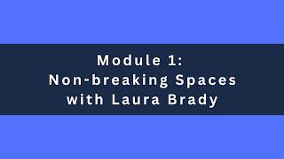 1.4 Non breaking Spaces